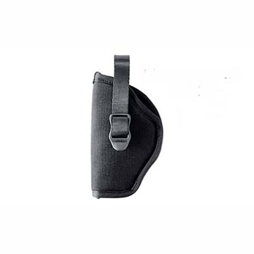 04946 - HIP HLSTR NYL LH SZ6 BLKNylon Hip Holster Black - Left Handed - Size:06 - Glock 26, 27 and other subcompact 9/40 - Internal moisture barrier won't transmit perspiration to gun - Smooth nylon lining for easy draw - Adjustable retention strapnylon lining for easy draw - Adjustable retention strap